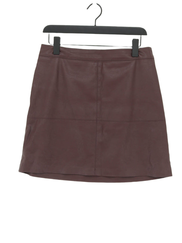 Forever New Women's Midi Skirt UK 12 Brown 100% Polyester