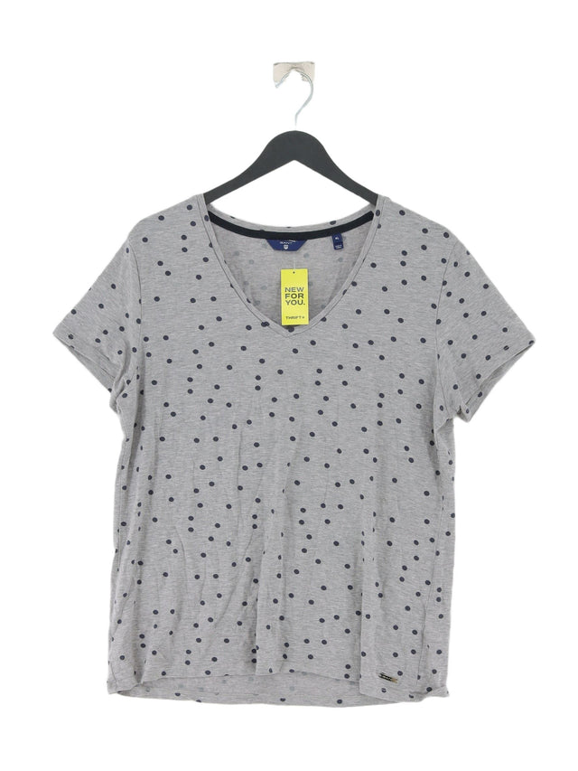 Gant Women's T-Shirt XL Grey Lyocell Modal with Elastane