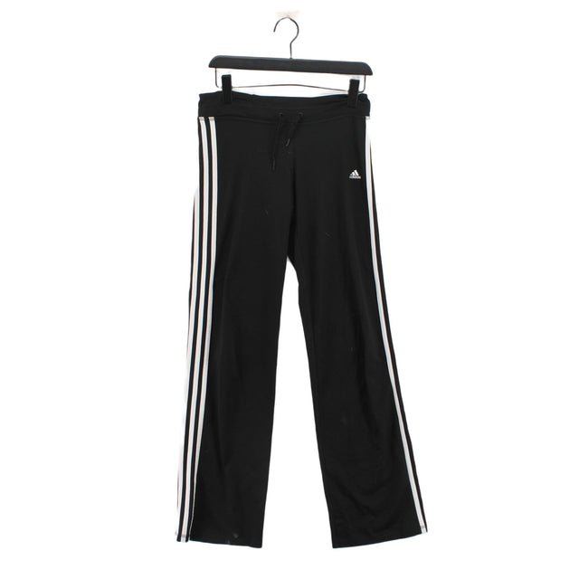 Adidas Women's Sports Bottoms UK 8 Black Polyester with Elastane