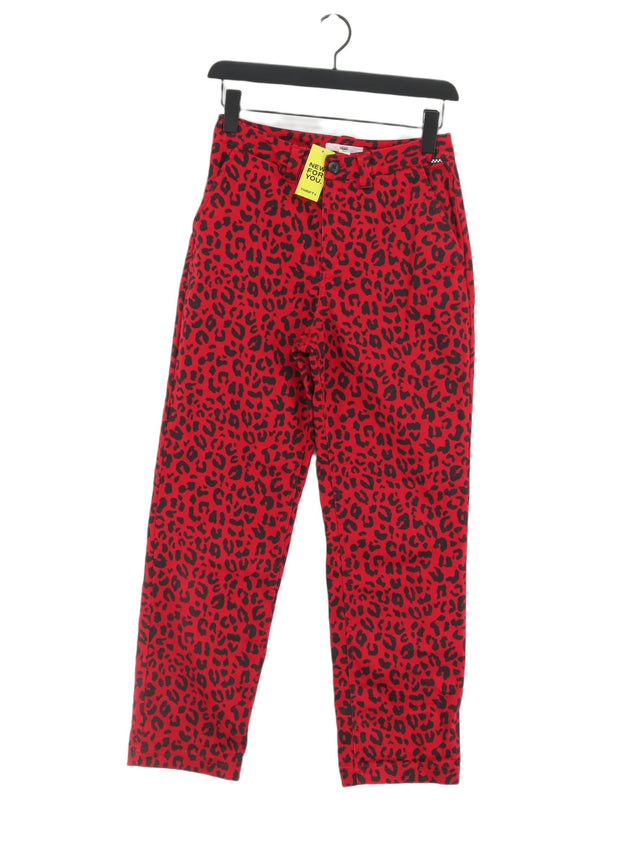 Vans Women's Suit Trousers W 24 in Red Cotton with Elastane, Polyester