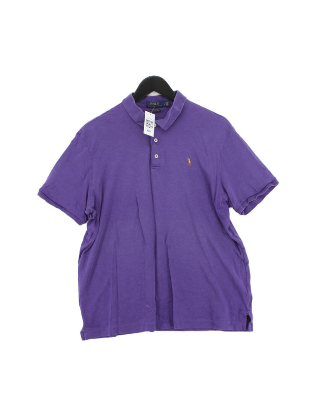 Ralph Lauren Men's Polo L Purple 100% Other