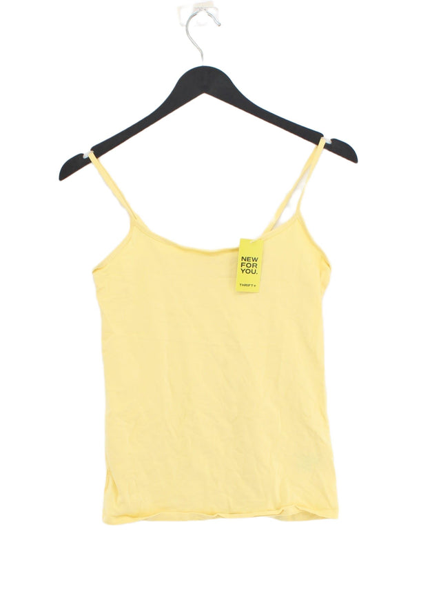 Next Women's T-Shirt UK 8 Yellow Elastane with Cotton, Other