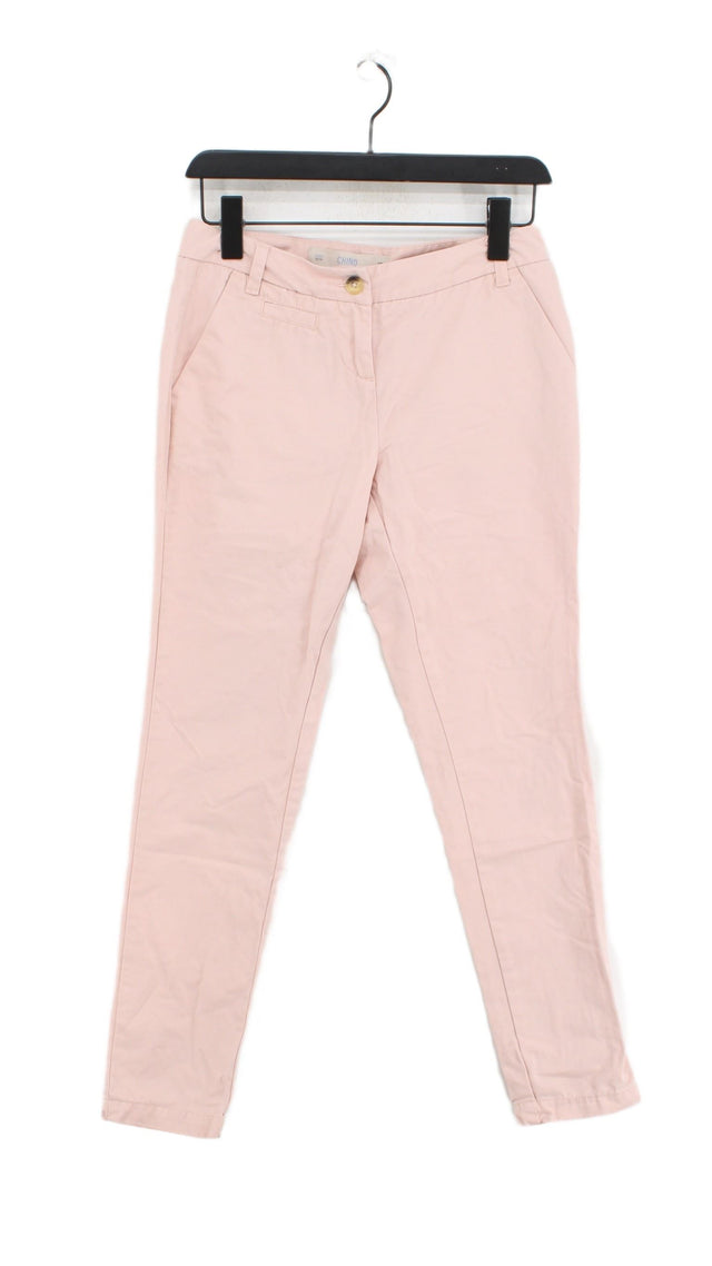 Next Women's Trousers UK 6 Pink 100% Cotton