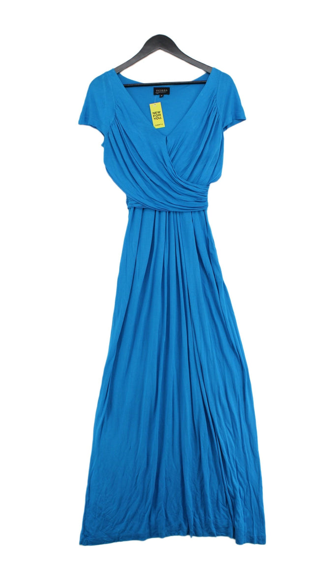 Hobbs Women's Maxi Dress UK 10 Blue 100% Viscose
