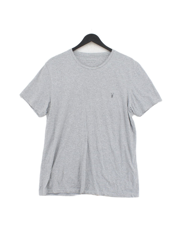 AllSaints Men's T-Shirt XL Grey 100% Cotton