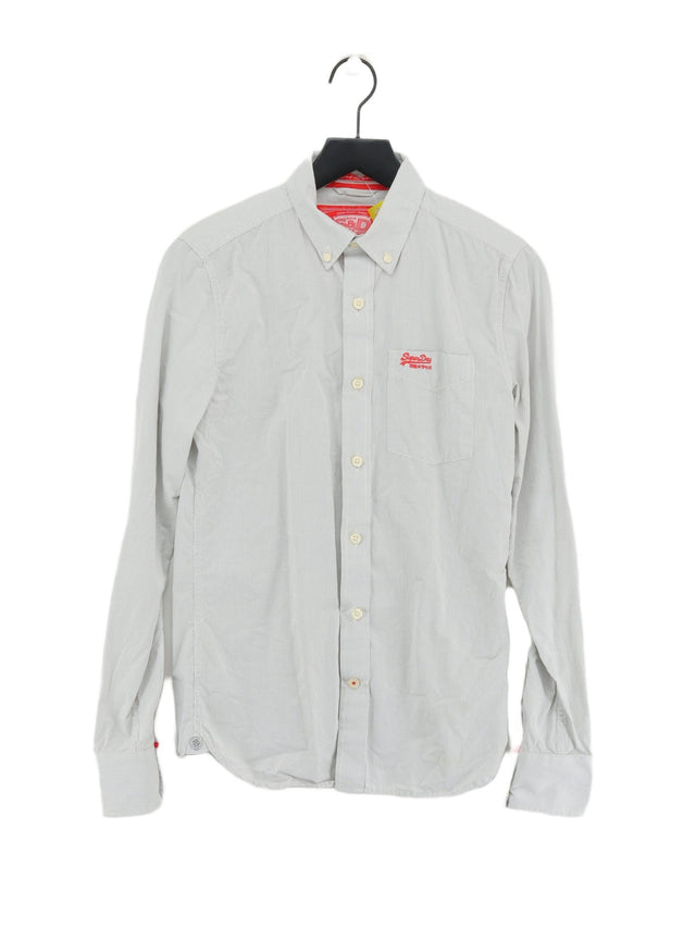 Superdry Men's Shirt S Grey 100% Cotton