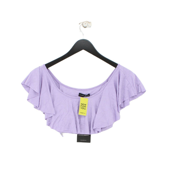 Jluxlabel Women's Top S Purple Rayon with Spandex