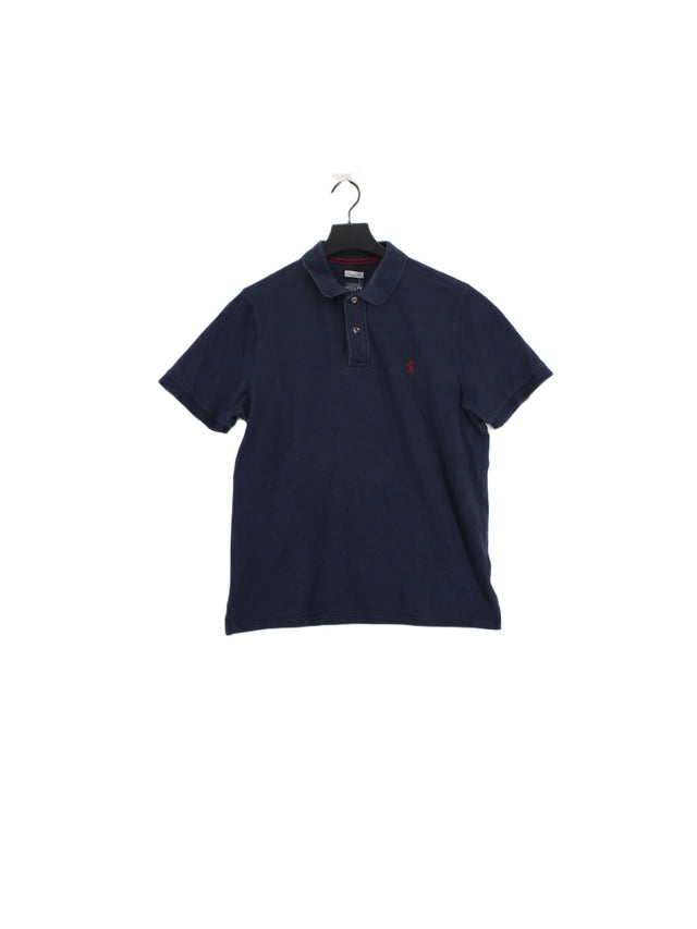 Joules Men's Polo L Blue 100% Cotton