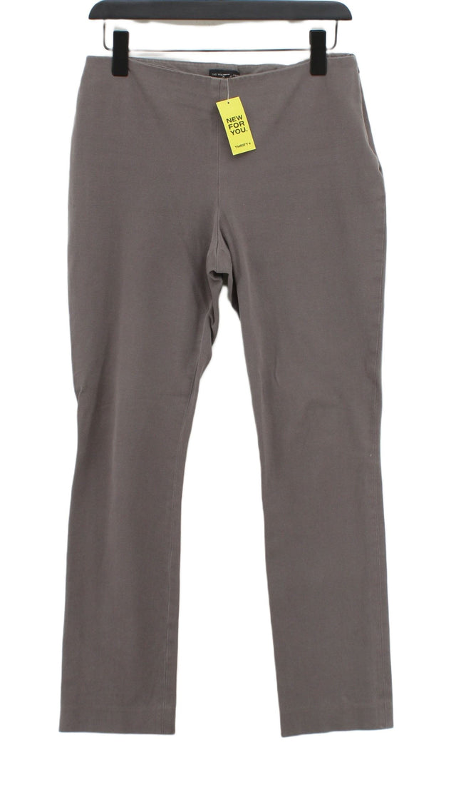 The White Company Women's Trousers UK 12 Grey 100% Cotton