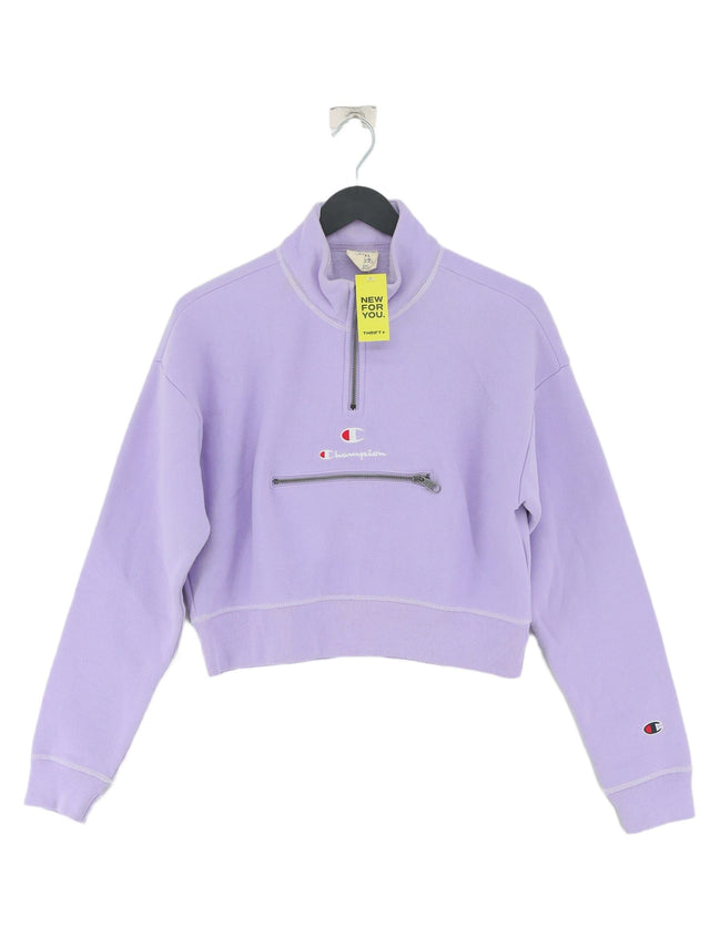 Champion Women's Jumper S Purple Cotton with Polyester