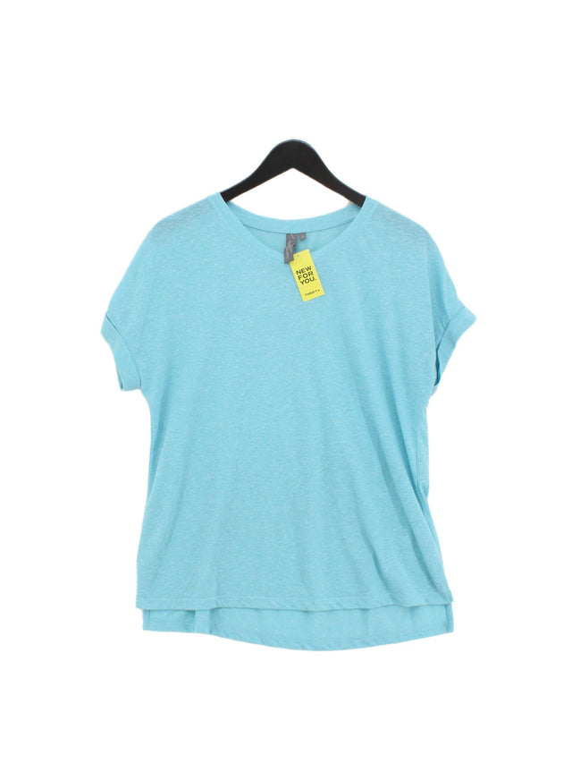 Sweaty Betty Women's T-Shirt L Blue Polyester with Linen