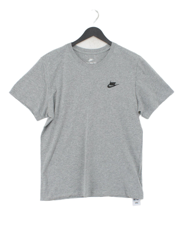 Nike Men's T-Shirt S Grey 100% Cotton