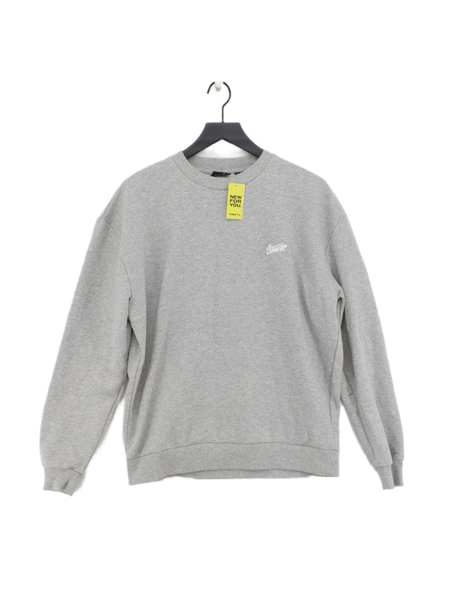 Pull&Bear Women's Jumper M Grey Cotton with Other, Polyester