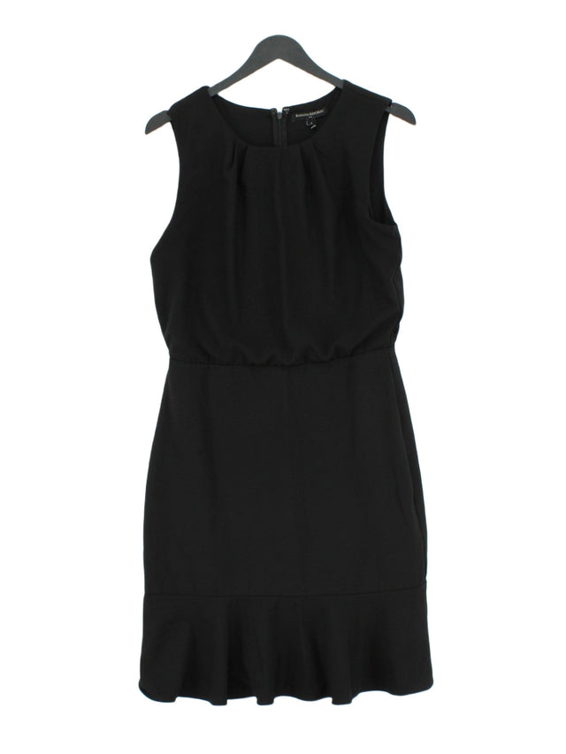 Banana Republic Women's Midi Dress UK 6 Black Polyester with Elastane, Spandex