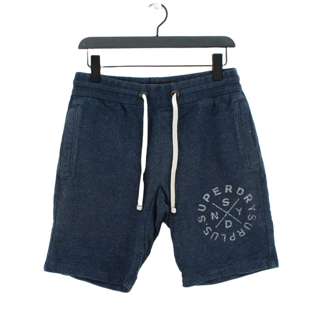 Superdry Men's Shorts S Blue 100% Cotton