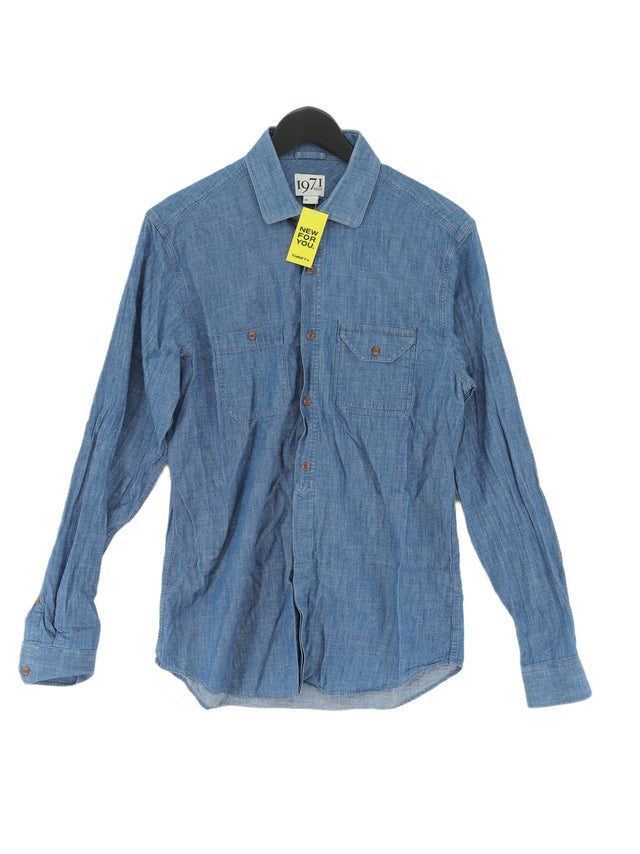 Reiss Men's Shirt M Blue 100% Cotton