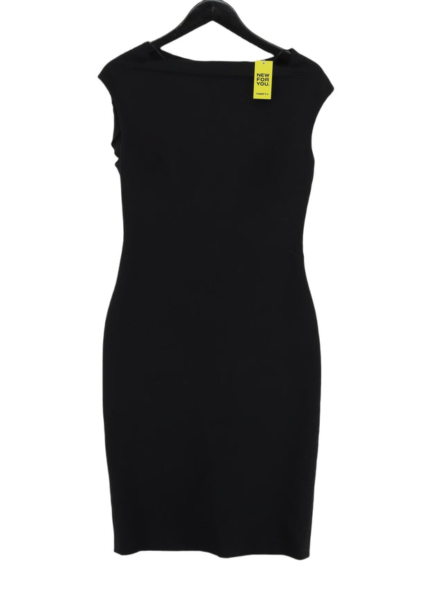 Zara Women's Midi Dress M Black Polyester with Elastane