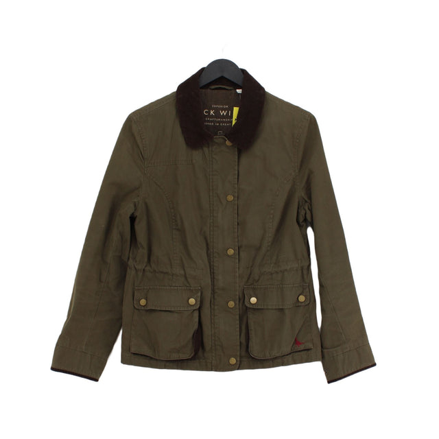 Jack Wills Women's Jacket UK 10 Green Cotton with Nylon