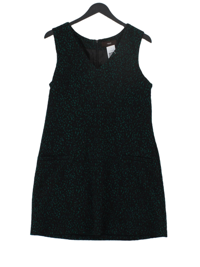Next Women's Midi Dress UK 14 Black Polyester with Elastane, Viscose