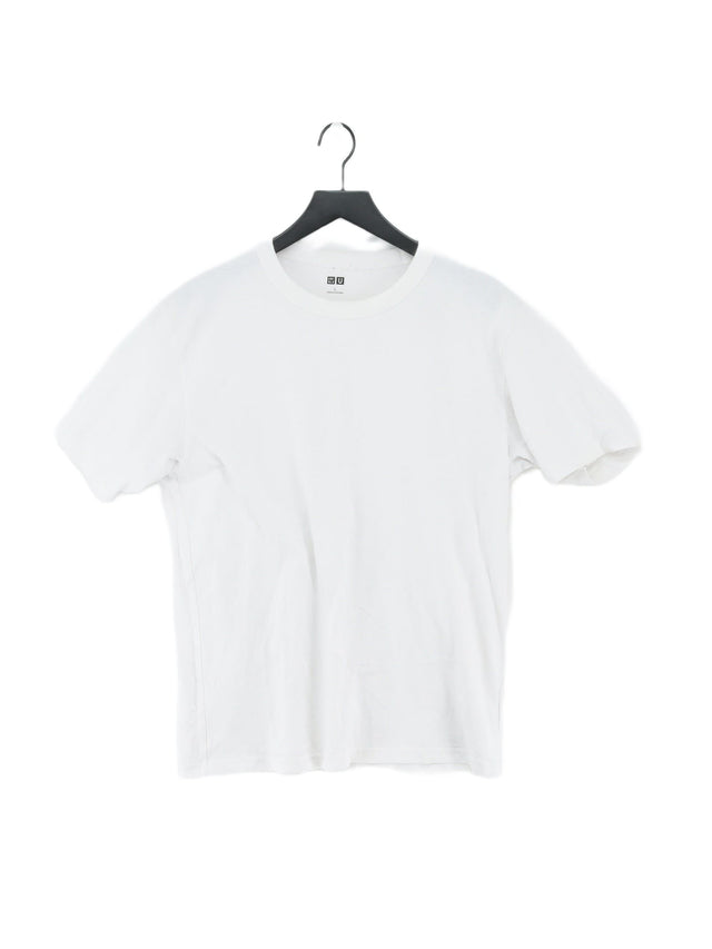 Uniqlo Men's T-Shirt L White 100% Cotton