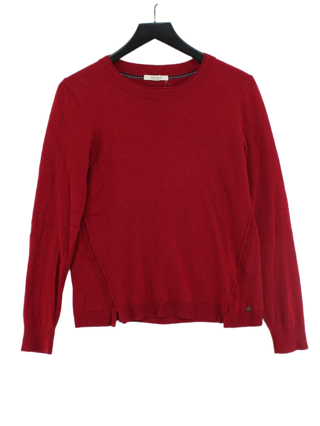 White Stuff Women's Jumper UK 10 Red Wool with Cotton