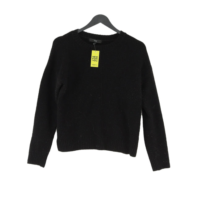 Next Women's Jumper UK 10 Black Acrylic with Elastane, Nylon, Wool