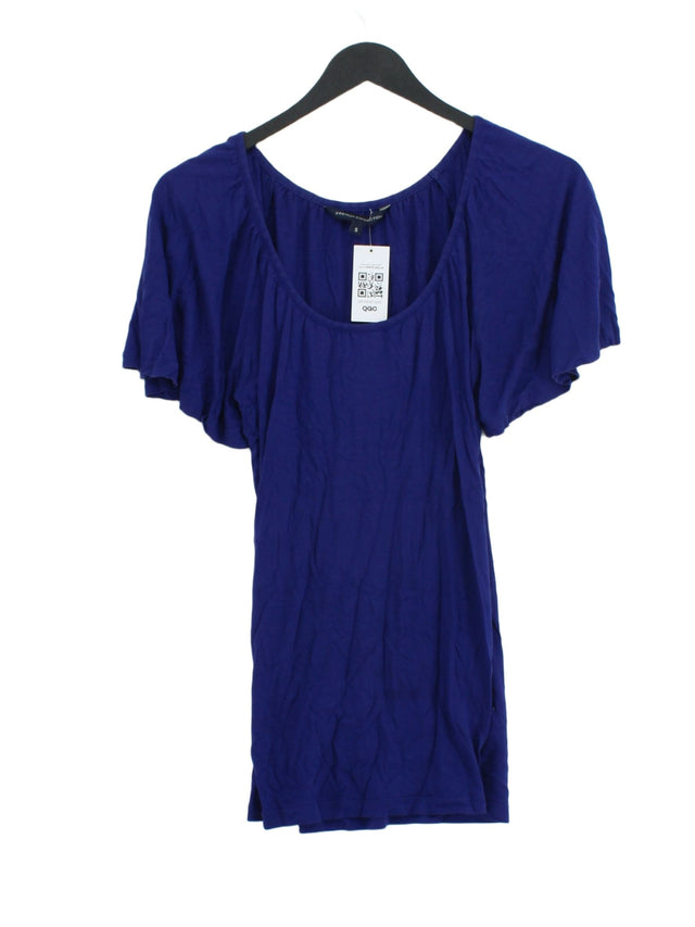French Connection Women's Top S Blue 100% Viscose