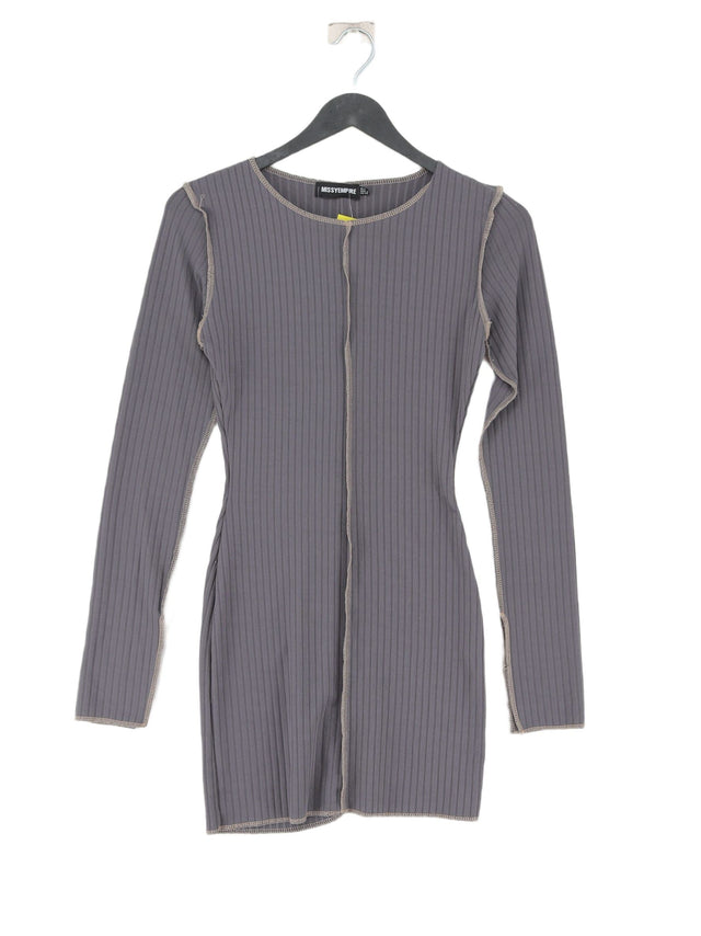 Missy Empire Women's Midi Dress UK 8 Grey Polyester with Elastane
