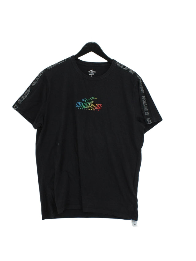 Hollister Men's T-Shirt XL Black 100% Cotton