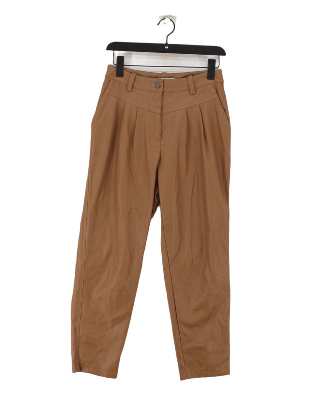 Topshop Women's Trousers UK 10 Brown 100% Polyester
