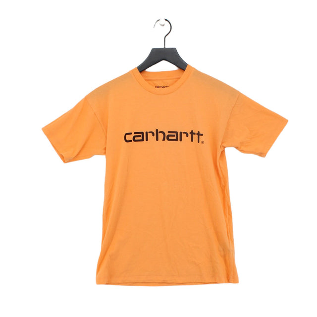 Carhartt Men's T-Shirt S Orange 100% Cotton