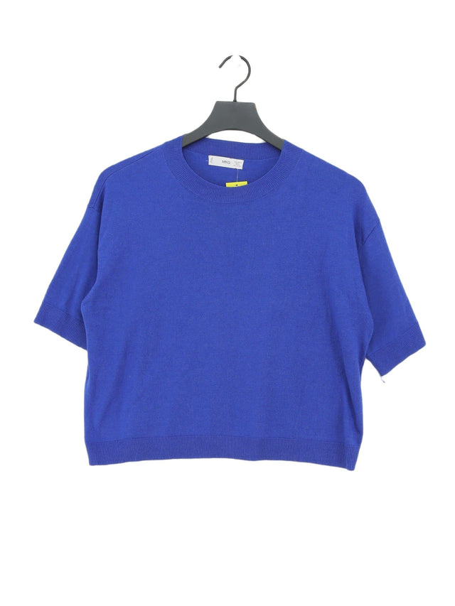 MNG Women's Top M Blue Viscose with Polyamide, Polyester