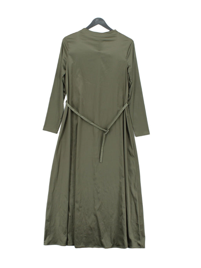Zara Women's Maxi Dress M Green Polyester with Elastane