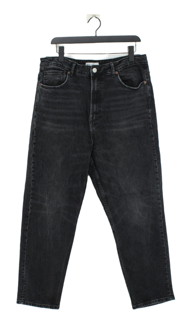 Zara Women's Jeans UK 18 Black Cotton with Elastane