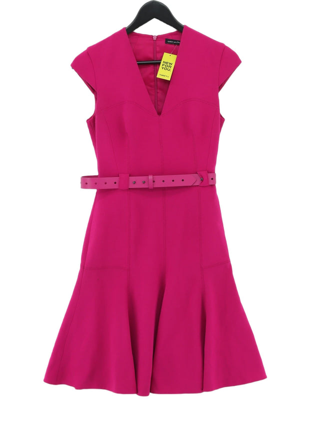 Karen Millen Women's Midi Dress UK 10 Purple Other with Polyester