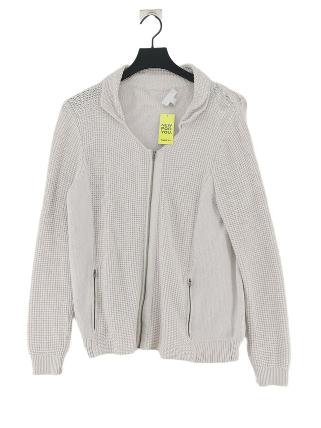 The White Company Women's Jumper L Tan Wool with Cotton