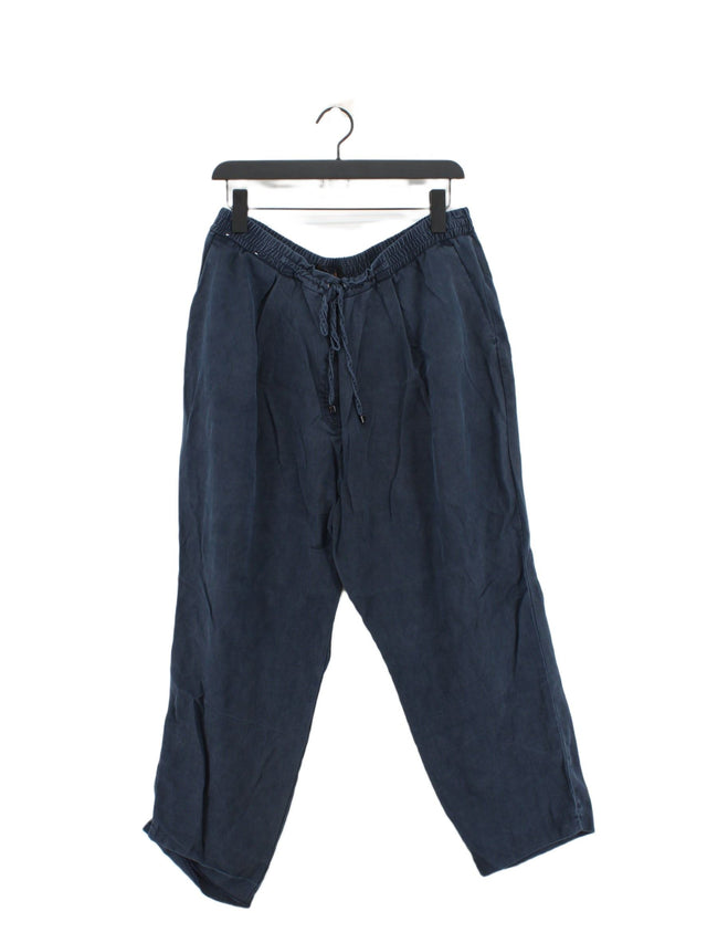 Next Women's Trousers UK 20 Blue 100% Lyocell Modal