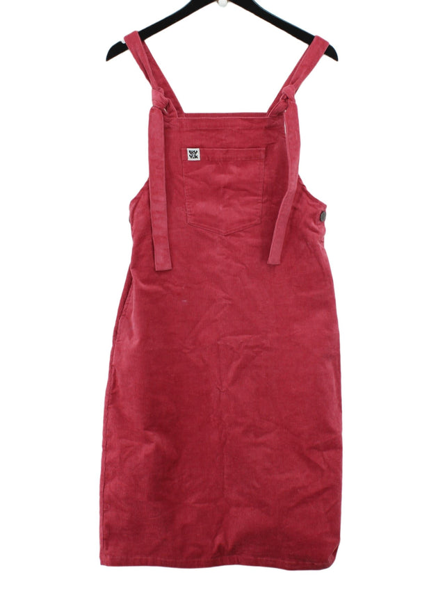 Lucy & Yak Women's Midi Dress XXS Red Cotton with Elastane