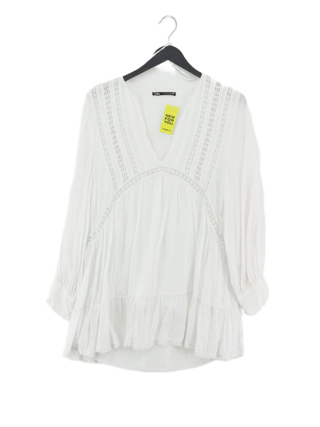 Zara Women's Top S White 100% Other