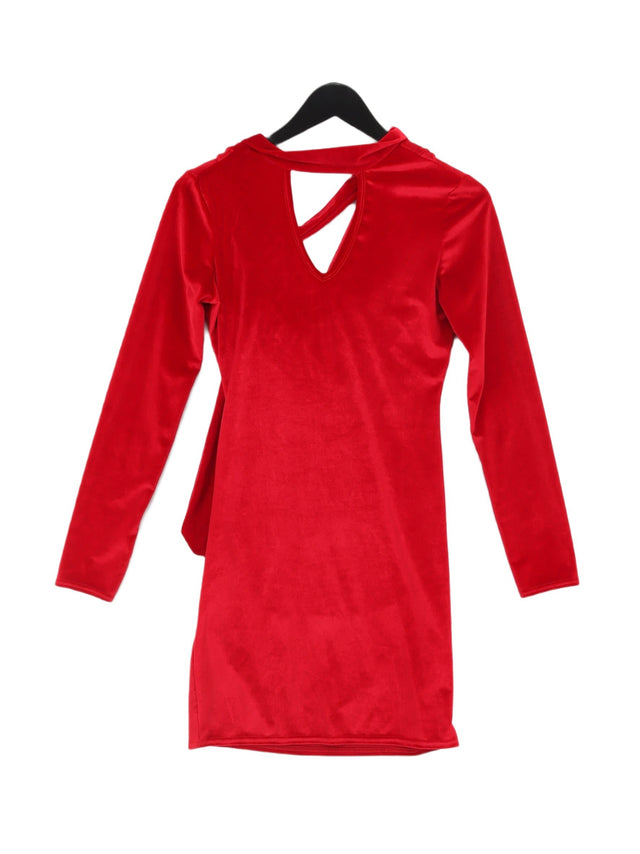 Girls On Film Women's Midi Dress UK 10 Red Polyester with Elastane