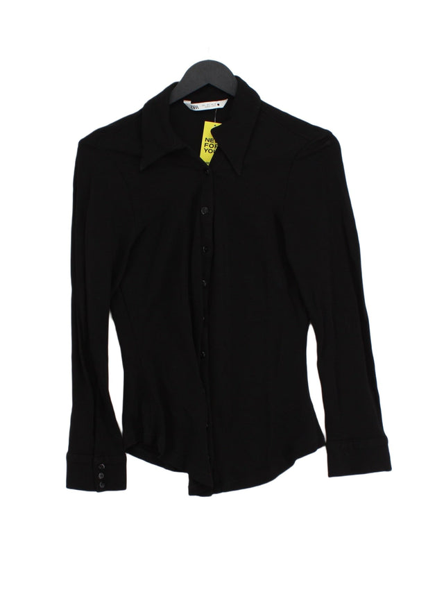 Zara Women's Shirt L Black 100% Viscose