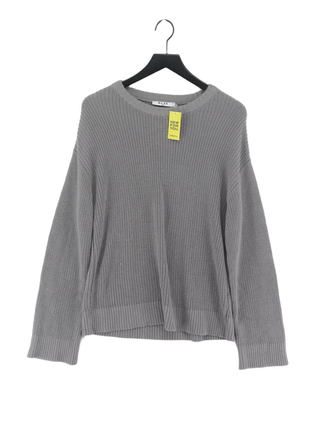 NA-KD Women's Jumper XS Grey Acrylic with Cotton