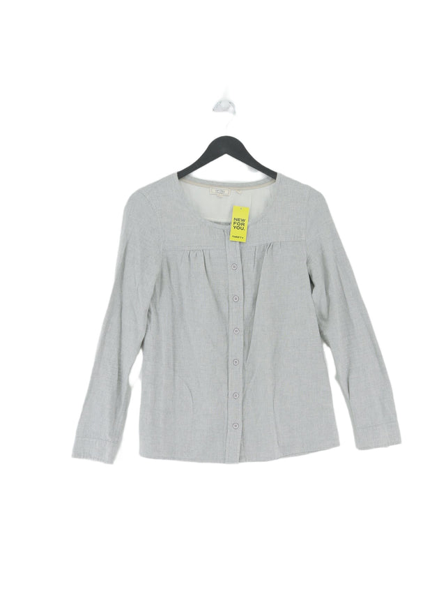 FatFace Women's Top UK 8 Grey 100% Cotton