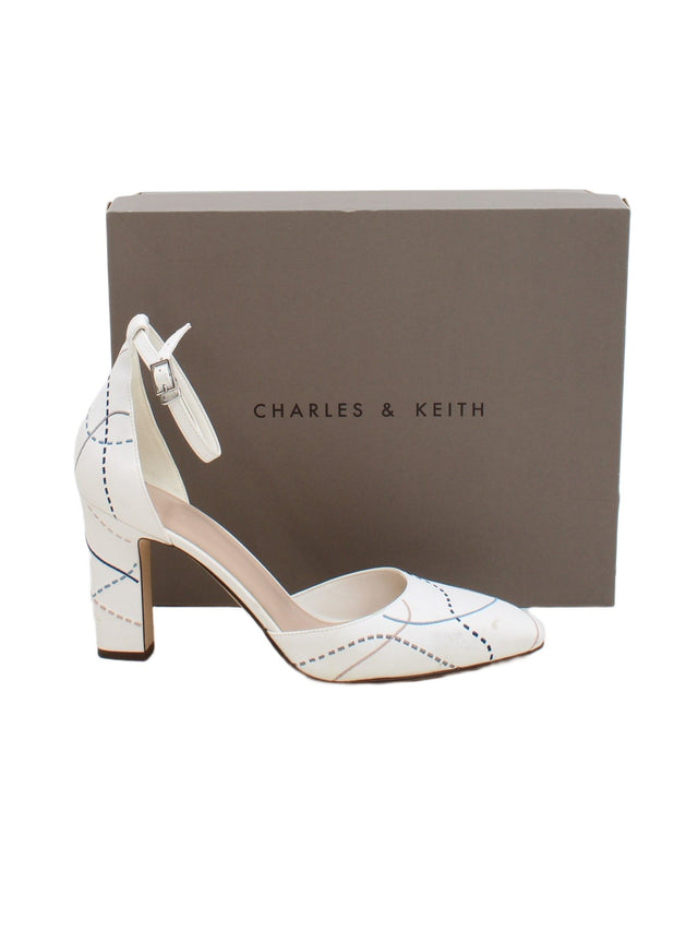 Charles & Keith Women's Heels UK 7.5 White 100% Other