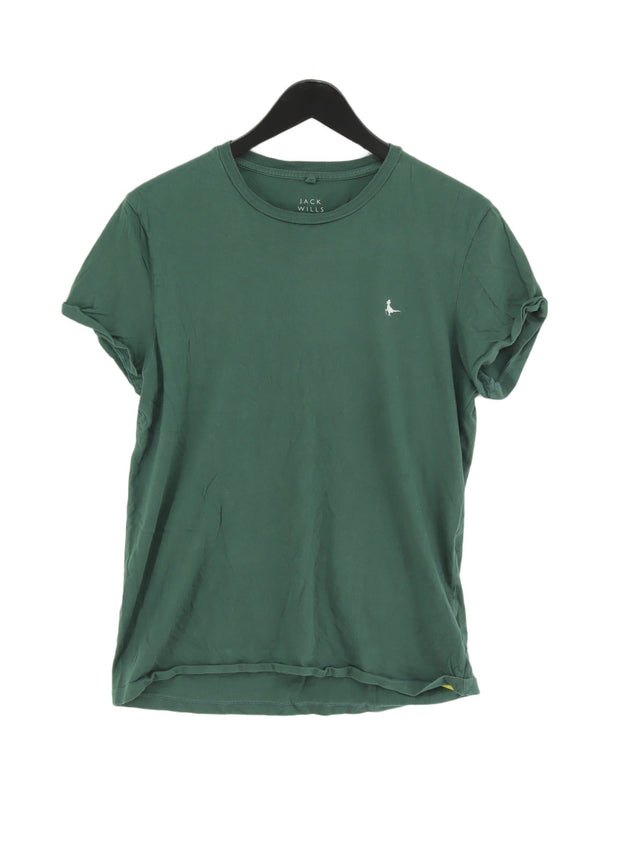 Jack Wills Men's T-Shirt S Green 100% Cotton