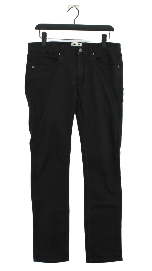 Acne Studios Men's Jeans W 33 in; L 32 in Black Cotton with Elastane, Polyester