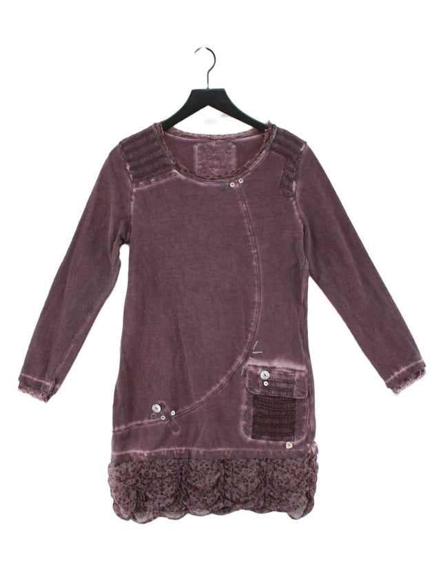 Joe Browns Women's Midi Dress UK 12 Purple 100% Cotton