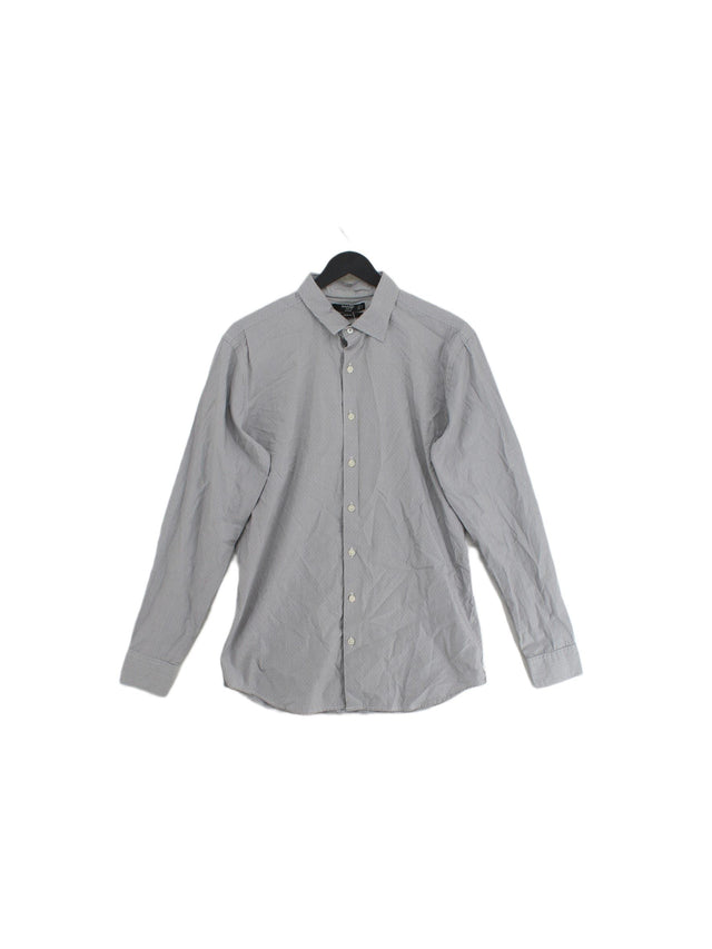 Mango Men's Shirt S Grey 100% Other