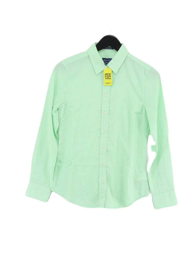 Gant Women's Shirt UK 8 Green Cotton with Polyester