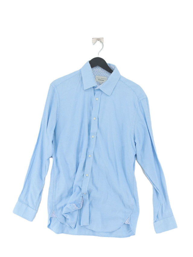 Ted Baker Men's Shirt Collar: 16 in Blue 100% Cotton
